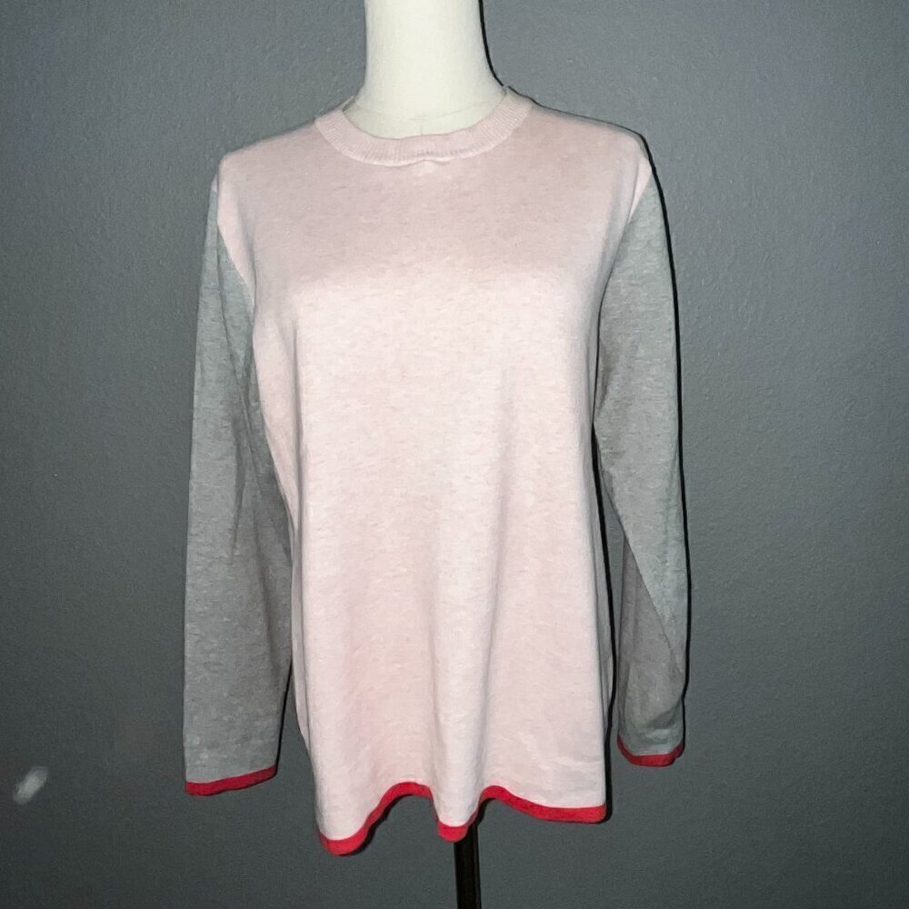 Peter Millar JULIA Women's Color-block Crew Neck Pullover Sweater -NWOT - Size L
